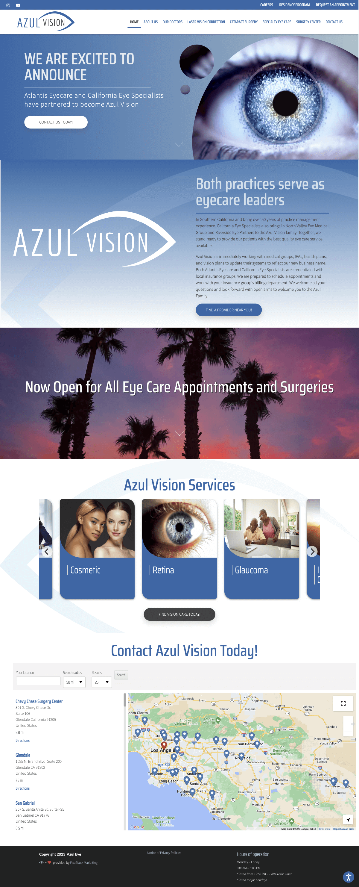 Azul Vision Website