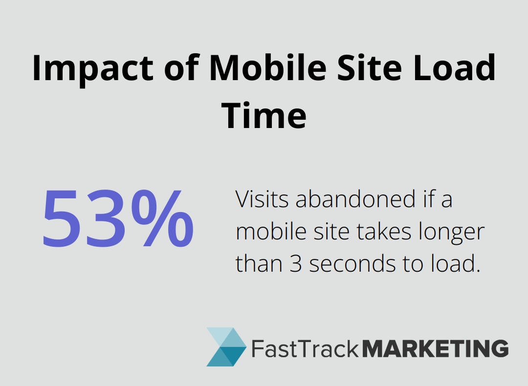 Chart showing 53% of visits are abandoned if a mobile site takes longer than 3 seconds to load - marketing for lasik